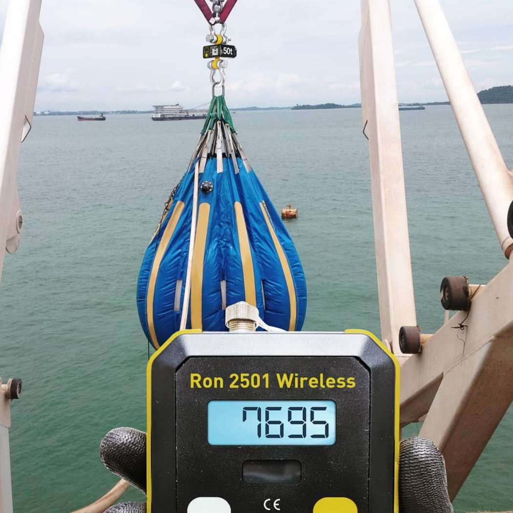 A 5-ton Ron 2501 wireless weighing system